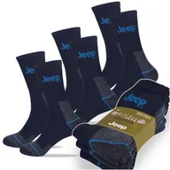 Skarpetki męskie - JEEP Skarpety Męskie Wytrzymałe NAVY Bawełna Zestaw 3 Pary Roz. 39/42 - miniaturka - grafika 1