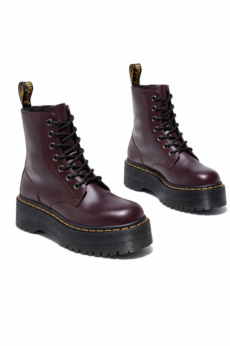 DR MARTENS GLANY BORDOWE NA PLATFORMIE SKÓRA NATURALNA 44 1I4A