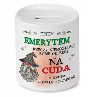 Skarbonka Dla Emeryta na Urodziny na Prezent z Nadrukiem ze Zdjęciem - Skarbonki - miniaturka - grafika 1
