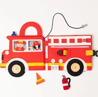 Zabawki sensoryczne - Książeczka Manipulacyjna Podróżna, Quiet Book - Straż Pożarna - miniaturka - grafika 1