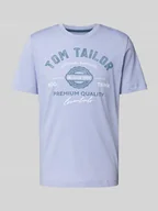 Koszulki męskie - T-shirt o kroju regular fit z czystej bawełny z nadrukiem z logo - miniaturka - grafika 1