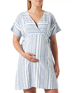 Sukienki ciążowe - Noppies Maternity Delhi Sukienka damska z krótkim rękawem, Jet Stream-P638, XS, Jet Stream - P638, 34 - grafika 1