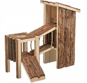 Akcesoria dla gryzoni - Tjorven, plac zabaw, dla gryzoni, drewno naturalne, 32 x 19 x 29 cm - miniaturka - grafika 1