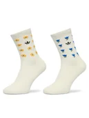 Skarpetki damskie - adidas Skarpety długie JV7833 Écru - miniaturka - grafika 1