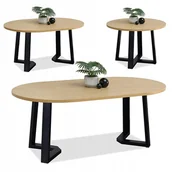 Stoły - Dębowy Stół Arian Rozkładany 100 140 180 Stabilny Czarna Noga Do Jadalnii - miniaturka - grafika 1