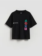 Koszulki dla chłopców - Reserved - T-shirt Playstation - czarny - miniaturka - grafika 1