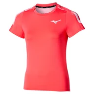 Koszulki sportowe damskie - Koszulka damska Mizuno Daybreakers Printed SS Tee W Calypso Coral L - miniaturka - grafika 1