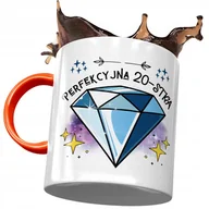 Kubki - Kubek Pomarańczowy na Urodziny 20 20ste 20-ste z Nadrukiem ze Zdjęciem+ Opakowanie na prezent (wzór 01) - miniaturka - grafika 1
