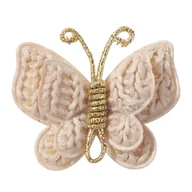 Ozdoby do włosów - Spinka do Włosów Beżowa Mała Wełniana Wytrzymała Motyl Lekka i Wygodna - miniaturka - grafika 1