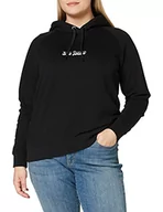 Bluzy damskie - Lee Damska bluza z kapturem, czarny, 3XL - miniaturka - grafika 1