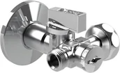 Zawory i kraniki - Arco Zawór kątowy Dual z ﬁltrem bez nakrętki antykamienny 1/2"x3/8"x3/4" DUAL29 - miniaturka - grafika 1