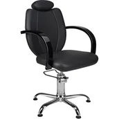 Fotele fryzjerskie - Profesjonalny Fotel Fryzjerski Toledo Rodzaj podstawy: Pięcioramienna Stopki Czarne - miniaturka - grafika 1