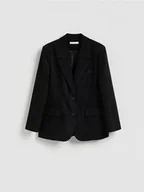 Marynarki i żakiety damskie - Reserved - Jednorzędowa marynarka - czarny - miniaturka - grafika 1