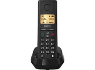 Telefony stacjonarne - Telefon bezprzewodowy GIGASET Pure 200 Czarny - miniaturka - grafika 1