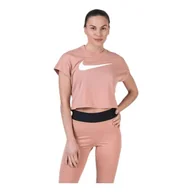 Koszulki i topy damskie - Nike damska koszulka Swsh Crop Rose Gold/White L - miniaturka - grafika 1