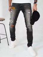 Spodnie męskie - Spodnie męskie jeansowe ciemnoszare Dstreet UX4150-32 - miniaturka - grafika 1