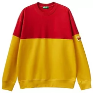 Garnitury - United Colors of Benetton męska kamizelka kombinezon, Czerwony I Żółty Ochra 901, L - miniaturka - grafika 1