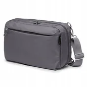 Plecaki - PUCCINI Plecak Damski Męski Miejski Na Jedno Ramię Sling Bag Szary TM249-4B - miniaturka - grafika 1