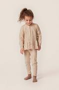 Spodnie i spodenki dla dziewczynek - Konges Sløjd legginsy dziecięce kolor beżowy gładkie - miniaturka - grafika 1