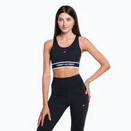 Bielizna sportowa damska - Biustonosz Tommy Hilfiger Mid Int Tape Racer Back blue - miniaturka - grafika 1