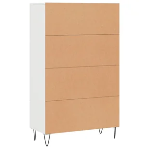 Wysoka szafka, biała, 69,5x31x115 cm, materiał drewnopochodny Lumarko! - Szafki do salonu Wysoka szafka, biała, 69,5x31x115 cm, materiał drewnopochodny Lumarko! - Szafki do salonu - miniaturka - grafika 9