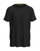Koszulki męskie - Koszulka męska T-shirt Stedman Active 140 Raglan Men ST8410 Black Opal XXL - miniaturka - grafika 1