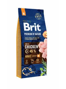 Brit Premium by Nature Adult Medium M 15 kg - Sucha karma dla psów - miniaturka - grafika 1