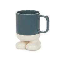 Kubki - Kubek ceramiczny Balvi Pan Standy - niebieski/żółty Kubek ceramiczny Balvi Pan Standy - niebieski - miniaturka - grafika 1