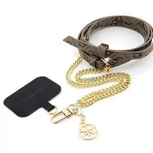 Guess GUOUC4MG4EW Universal CBDY strap brązowy/brown 4G Chain - Etui i futerały do telefonów - miniaturka - grafika 1