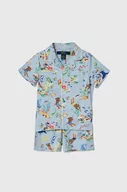 Piżamy chłopięce - Polo Ralph Lauren piżama bawełniana dziecięca kolor niebieski wzorzysta - miniaturka - grafika 1