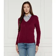 Swetry damskie - POLO RALPH LAUREN Wełniany sweter KIMBERLY | Regular Fit | z dodatkiem kaszmiru - miniaturka - grafika 1