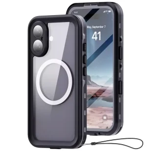 Etui Wodoodporne Alogy HydroArmor™ IP68 Case z przezroczystym tyłem Pancerna obudowa 360 do MagSafe do Apple iPhone 16 Plus - Etui i futerały do telefonów - miniaturka - grafika 1