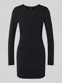 Sukienki - Sukienka casualowa taliowana z obszyciem kamieniami stras model ‘ZITA’ - miniaturka - grafika 1