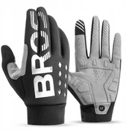 Rękawiczki rowerowe - Rękawiczki rowerowe Rockbros ocieplane, długie, rozmiar: XL - czarno-szare - miniaturka - grafika 1