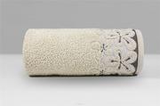 Ręczniki - Greno Ręcznik Bella 70x140 cm beżowy - miniaturka - grafika 1