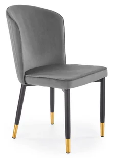 Szare pikowane krzesło tapicerowane glamour N4-S45 - Krzesła - miniaturka - grafika 1