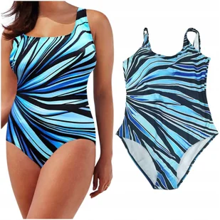 STRÓJ KĄPIELOWY MODELUJĄCY PASKI KOSTIUM NIEBIESKI USZTYWNIANY PLUS SIZE - Stroje kąpielowe STRÓJ KĄPIELOWY MODELUJĄCY PASKI KOSTIUM NIEBIESKI USZTYWNIANY PLUS SIZE - Stroje kąpielowe - miniaturka - grafika 1