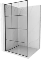 Ścianki i drzwi prysznicowe - Mexen Kioto L ścianka prysznicowa Walk-in 110 x 200 cm, czarny wzór, czarna - 800-110-103-70-77 - miniaturka - grafika 1