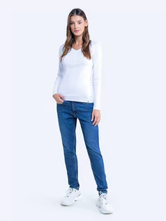 Spodnie damskie - Spodnie jeans damskie boyfriend Maggie 449 - grafika 1