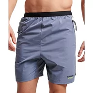 Bluzy męskie - Superdry Train Hybrid Short Bluza męska, Folkstone szary, S - miniaturka - grafika 1