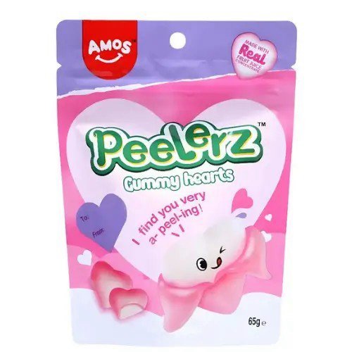 Amos Peelerz Hearts Peelable Gummy 65g