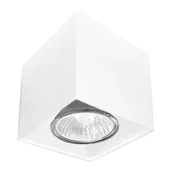 Lampy sufitowe - Natynkowa lampa Cage 1075 Shilo kwadrat modernistyczna do salonu biała - miniaturka - grafika 1