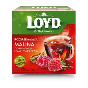 Herbata Loyd Rozgrzewająca Malina z Cynamonem i Czarnym Pieprzem 20x2g - Herbata - miniaturka - grafika 3