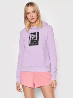 Bluzy damskie - Fila Bluza Tours FAW0018 Fioletowy Regular Fit - grafika 1