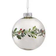 Bombki - Bombka srebrna dekorowana 8 cm VILLA ITALIA - miniaturka - grafika 1