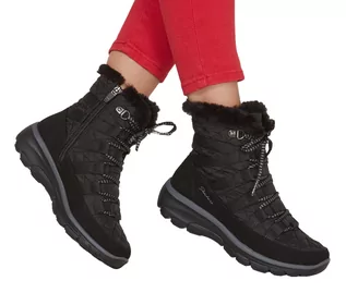 Botki damskie - Skechers botki damskie Easy Going czarne trekkingowe komfortowe 39.5 EU - grafika 1