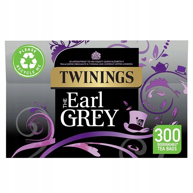 Herbata czarna angielska Twinings Earl Gray 300 torebek 750g aromatyzowana