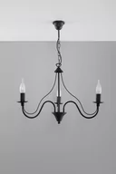 Lampy sufitowe - Sollux Lighting Żyrandol MINERWA 3 czarny - miniaturka - grafika 1