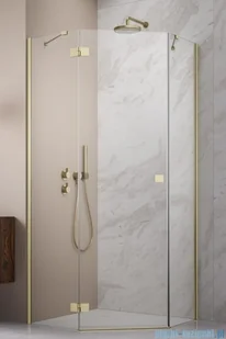 Radaway Essenza Ptj Brushed Gold kabina pięciokątna 90x90cm lewa szkło przejrzyste 1385010-99-01L/1385050-01-01 - Kabiny prysznicowe Radaway Essenza Ptj Brushed Gold kabina pięciokątna 90x90cm lewa szkło przejrzyste 1385010-99-01L/1385050-01-01 - Kabiny prysznicowe - miniaturka - grafika 1
