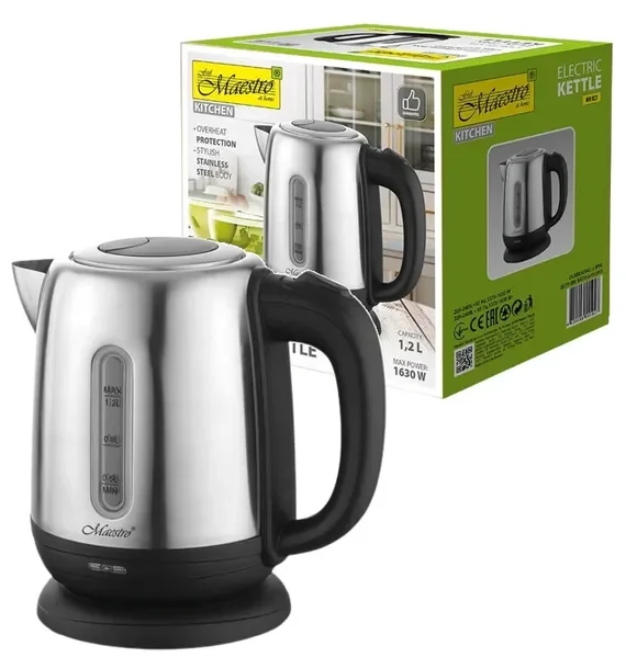 Czajnik elektryczny 1,2 L INOX stalowy Maestro MR027